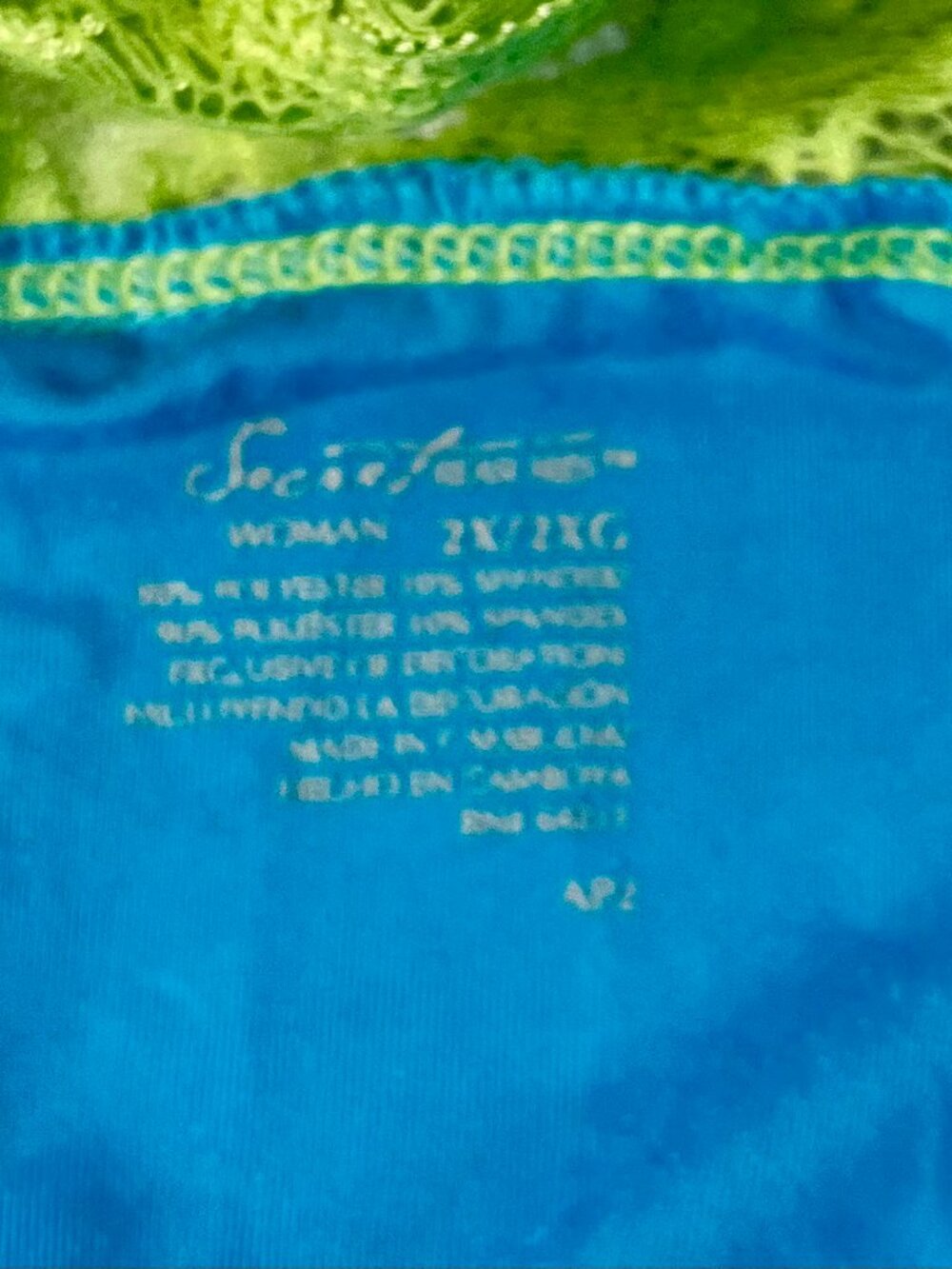 Secret Treasures Sleeveless Turquoise Chemise Nightgown size 2X - Picture 5 of 8